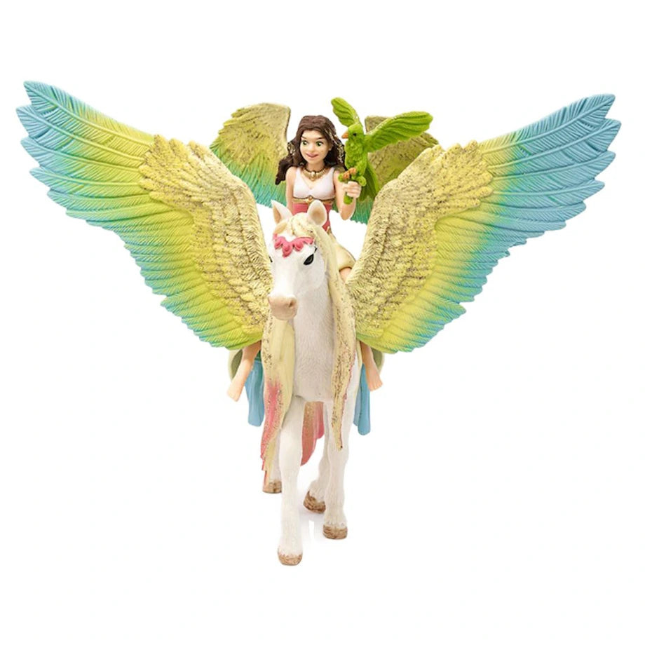 Schleich Bayala Fairy Surah with Glitter Pegasus Figure (16 x 15.49 x 18.03 cm, Pack of 3)