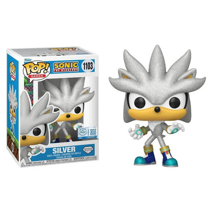 Funko POP! Games: Sonic the Hedgehog Silver (Diamond) Vinyl Figure (11.4 cm)