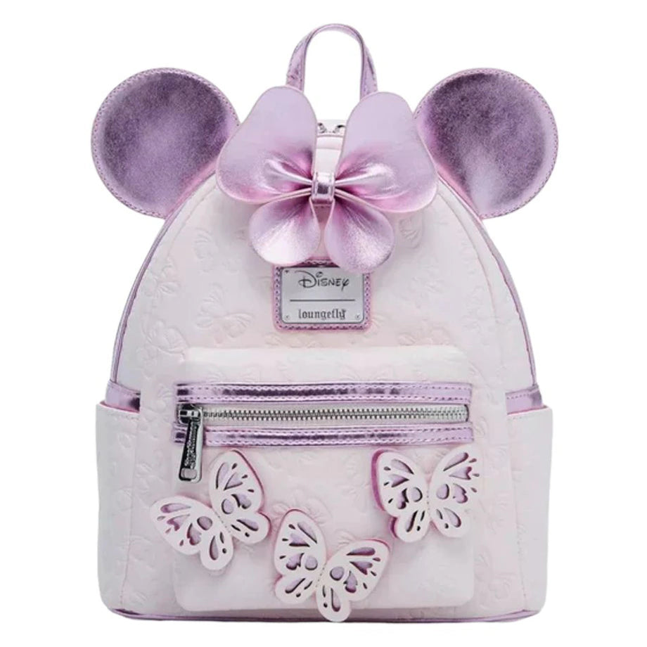 Loungefly x Funko POP! Disney Minnie Mouse Pink Butterfly Cosplay Mini Backpack (22.86 x 11.43 x 26.67 cm)