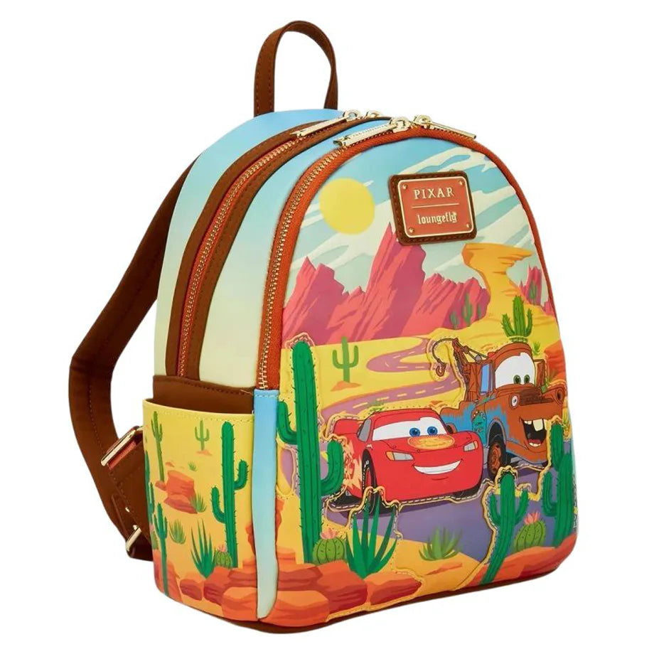 Loungefly x Funko POP! Disney Pixar Cars Lightning McQueen & Mater Mini Backpack (22.86 x 11.43 x 26.67 cm)