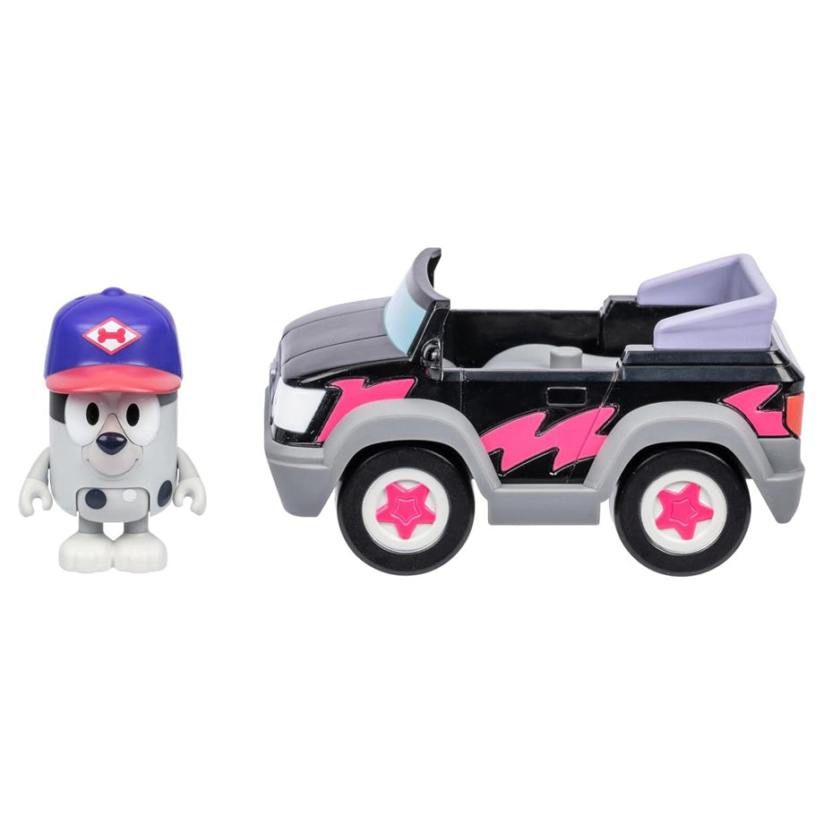 Bluey Pizza Girls Vehicle with Muffin Figure (6 cm)