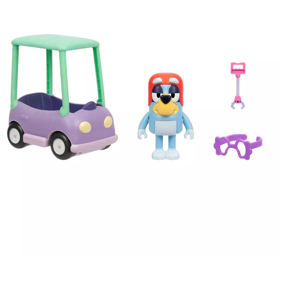 Bluey Chat Mates Grannies Car with Janet Playset (14 cm)