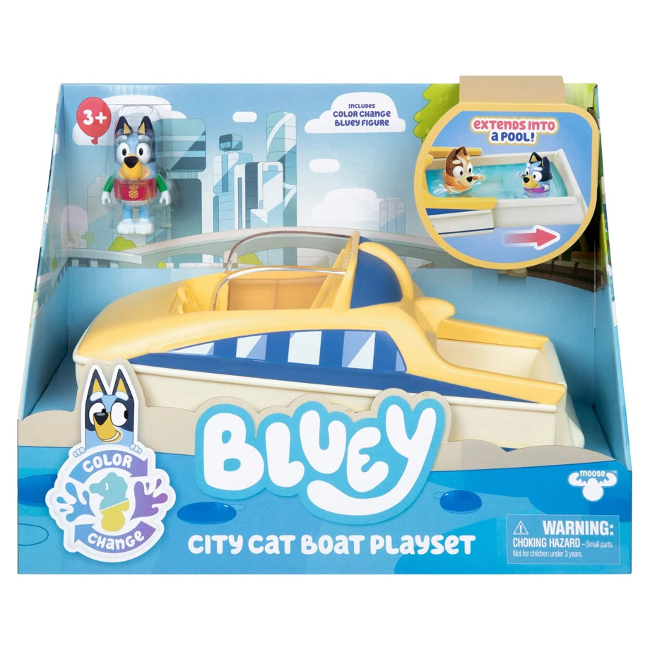 Bluey Series 13 Color-Change City Cat Motor Boat Playset (6.35 cm)