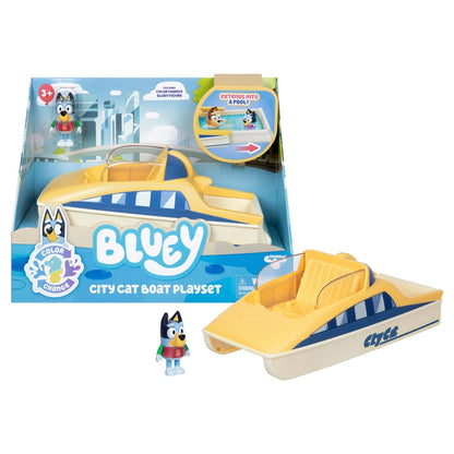Bluey Series 13 Color-Change City Cat Motor Boat Playset (6.35 cm)