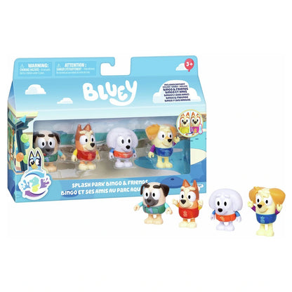 Bluey Splash Park Bingo & Friends Figure Pack (6.35 cm, Pack of 4)