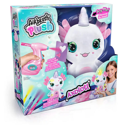 Canal Toys Airbrush Plush Axolotl Light-Up DIY Activity Kit