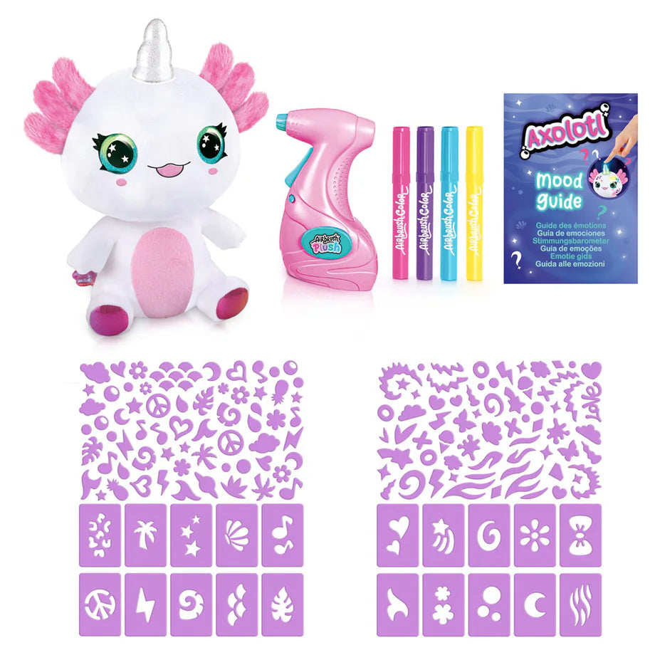 Canal Toys Airbrush Plush Axolotl Light-Up DIY Activity Kit
