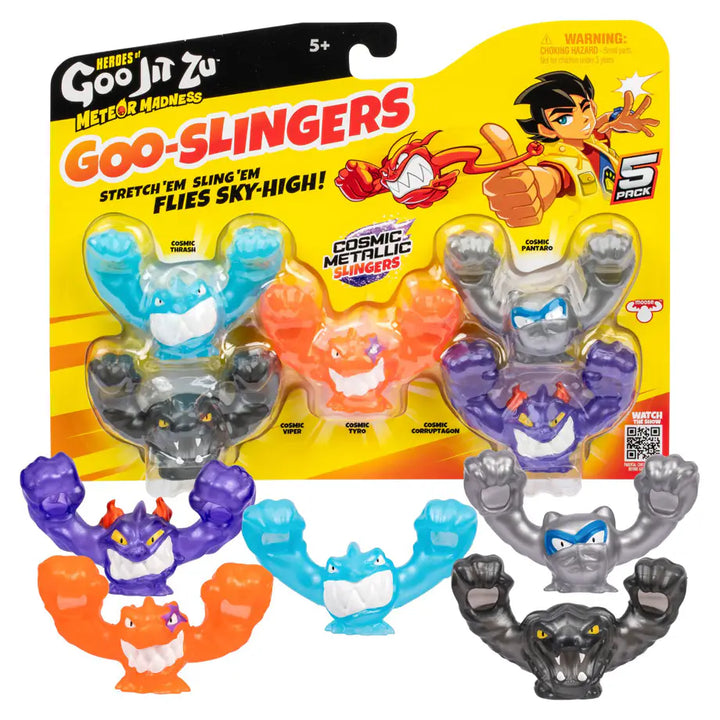 Heroes of Goo Jit Zu Meteor Madness Series 13 Goo Slingers Cosmic Metallic Slingers Pack (Pack of 5)