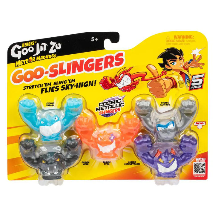 Heroes of Goo Jit Zu Meteor Madness Series 13 Goo Slingers Cosmic Metallic Slingers Pack (Pack of 5)
