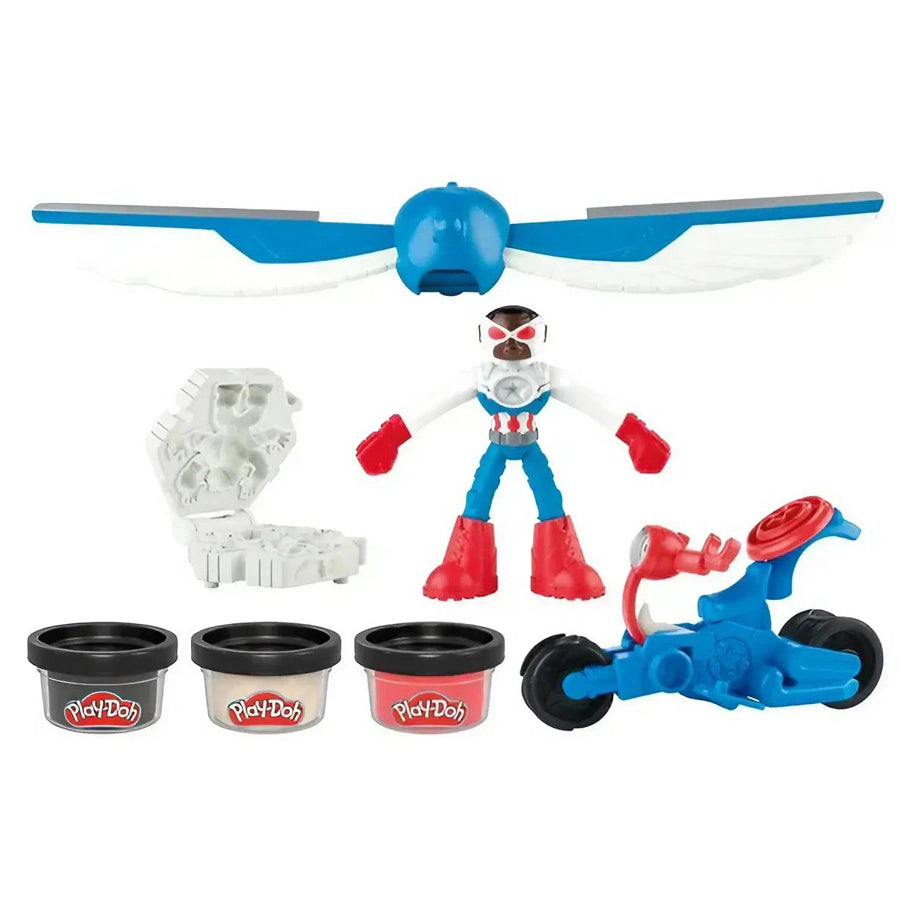 Play?Doh Marvel Captain America Moto?Slicer Playset (10.16 cm, 85 g)