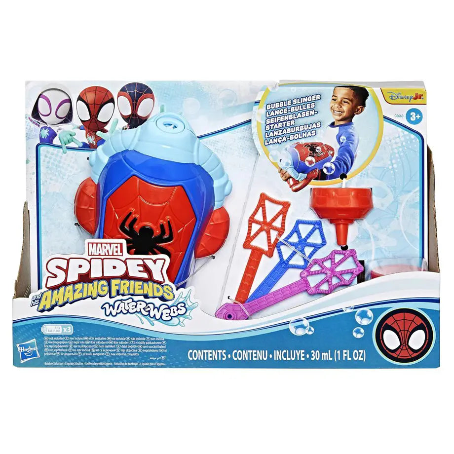 Hasbro Marvel Spidey and His Amazing Friends Water-Webs Bubble Slinger Playset