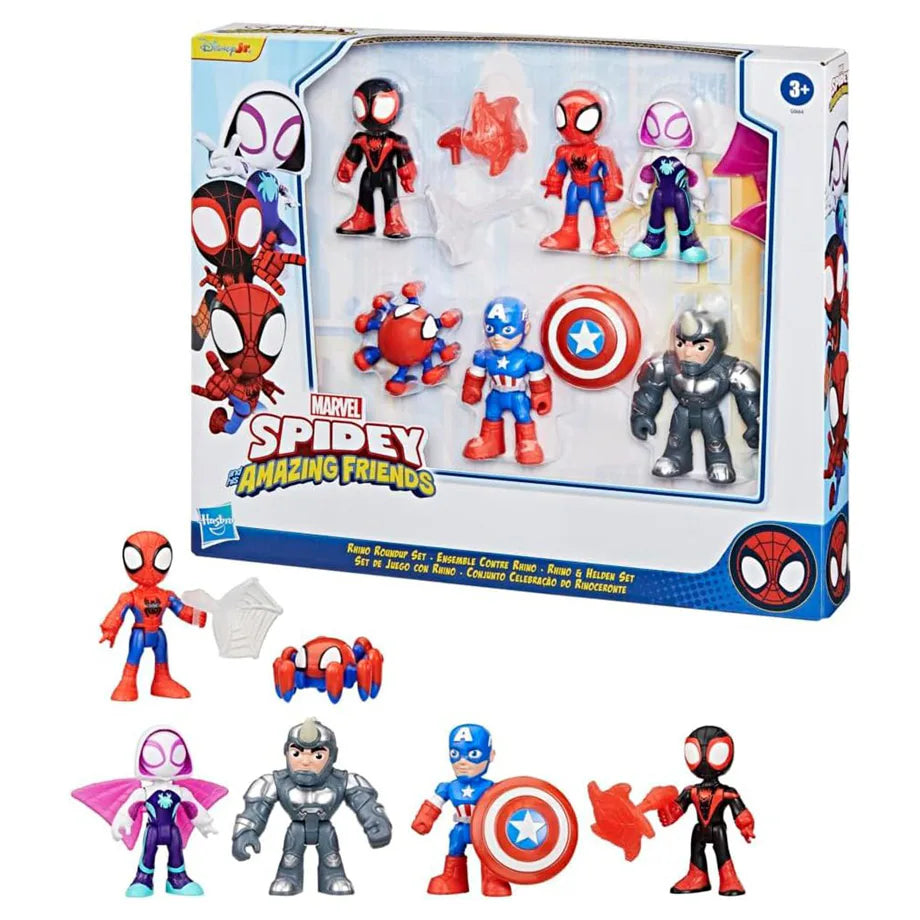 Hasbro Marvel Spidey and His Amazing Friends Rhino Roundup Set