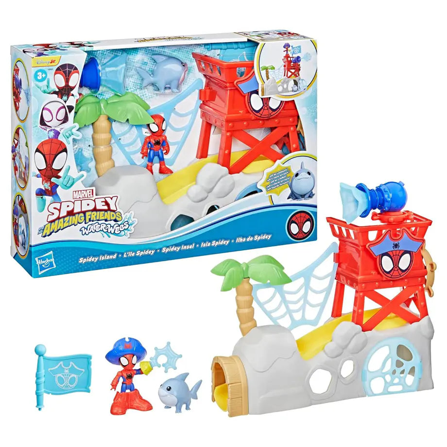 Hasbro Marvel Spidey and His Amazing Friends Water-Webs Spidey Island Playset