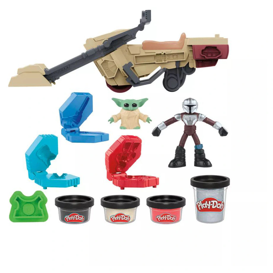Play-Doh Star Wars The Mandalorian Launching Speeder Playset (Pack of 11, 142 g)