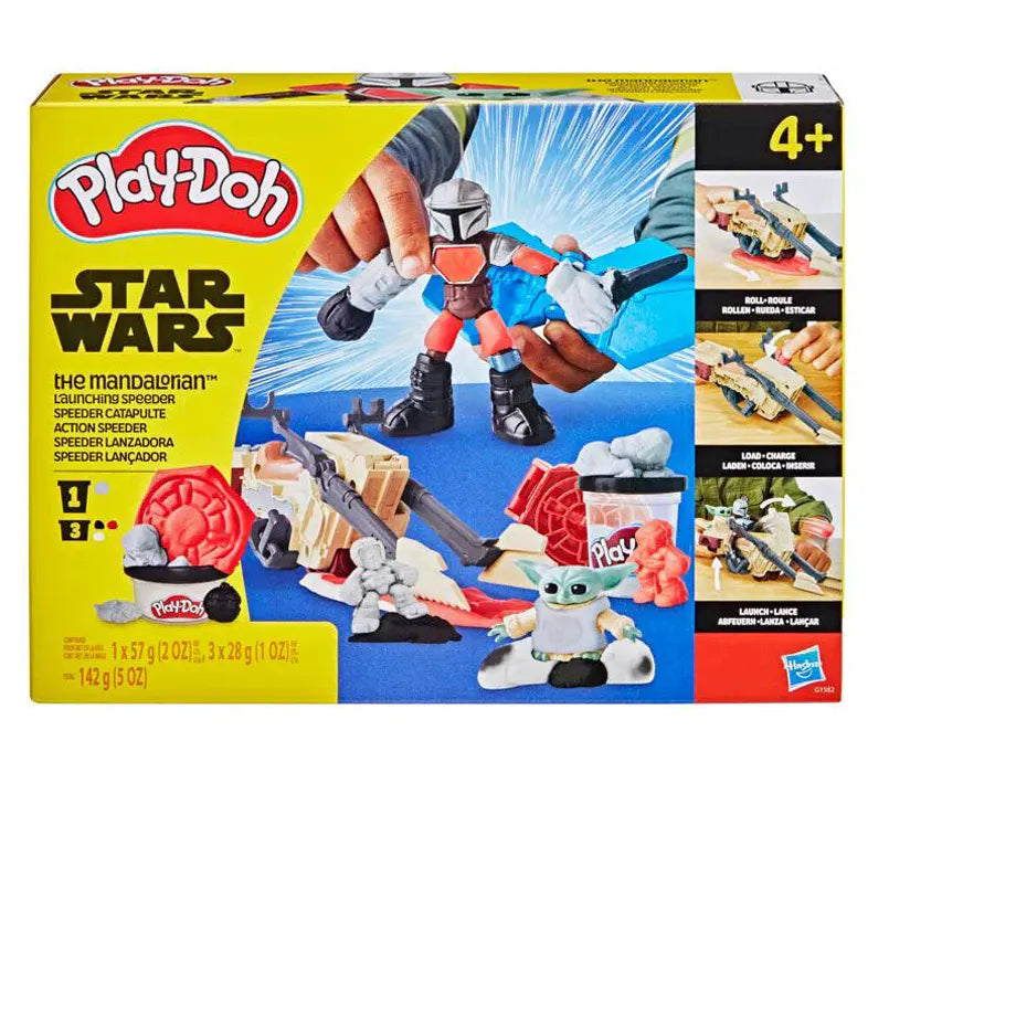 Play-Doh Star Wars The Mandalorian Launching Speeder Playset (Pack of 11, 142 g)