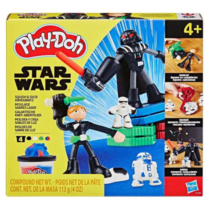 Play-Doh Star Wars Squish & Slice Lightsabers Action Figure Set (Pack of 12, 113 g)