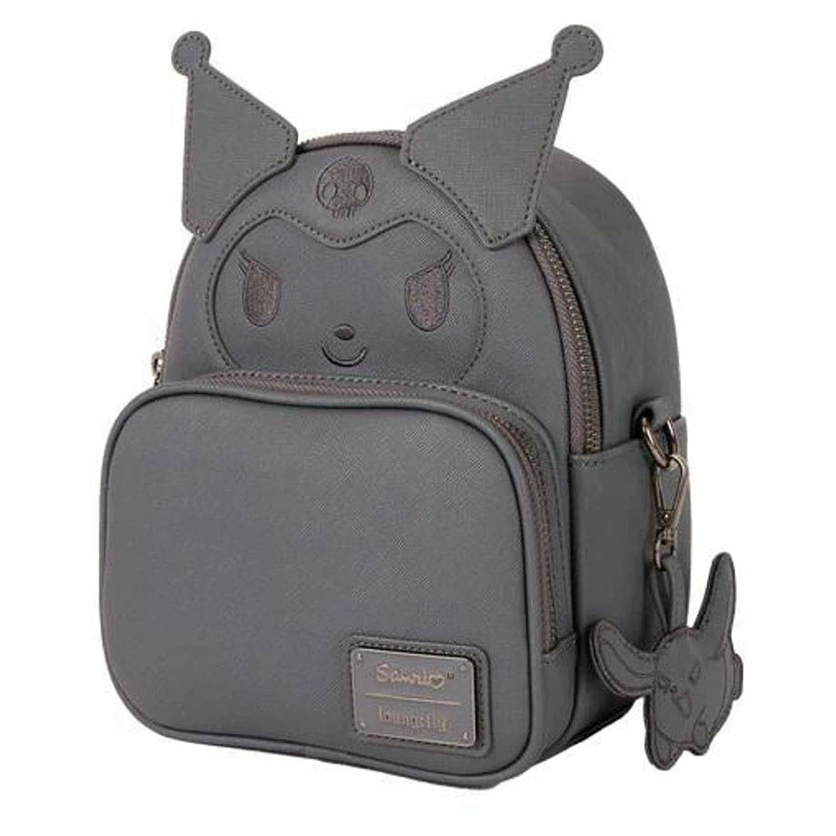 Loungefly x Funko POP! Sanrio Kuromi Monochrome Cosplay Convertible Mini Backpack & Crossbody Bag (10.2 x 17.1 x 21 cm)
