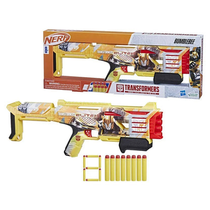 Hasbro NERF Transformers Elite 2.0 Bumblebee Blaster With 8 Darts