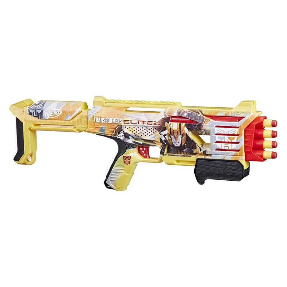 Hasbro NERF Transformers Elite 2.0 Bumblebee Blaster With 8 Darts