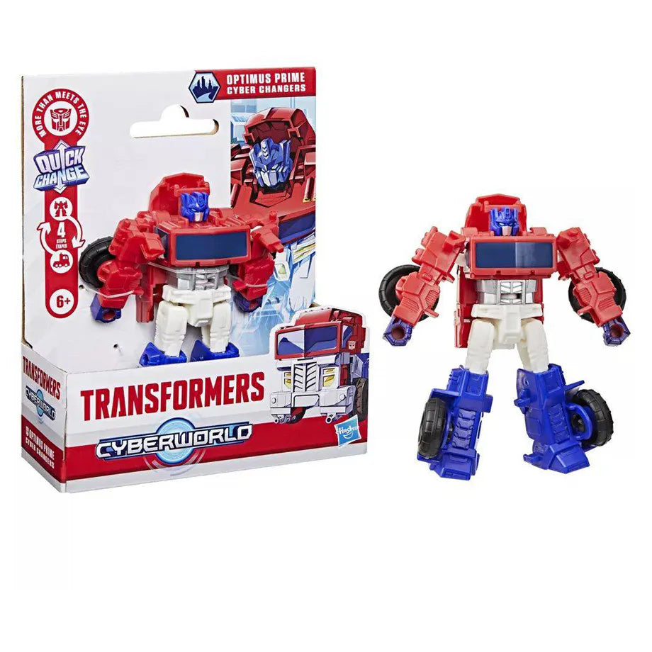 Transformers Cyberworld Optimus Prime Cyber Changers Action Figure (10 cm)