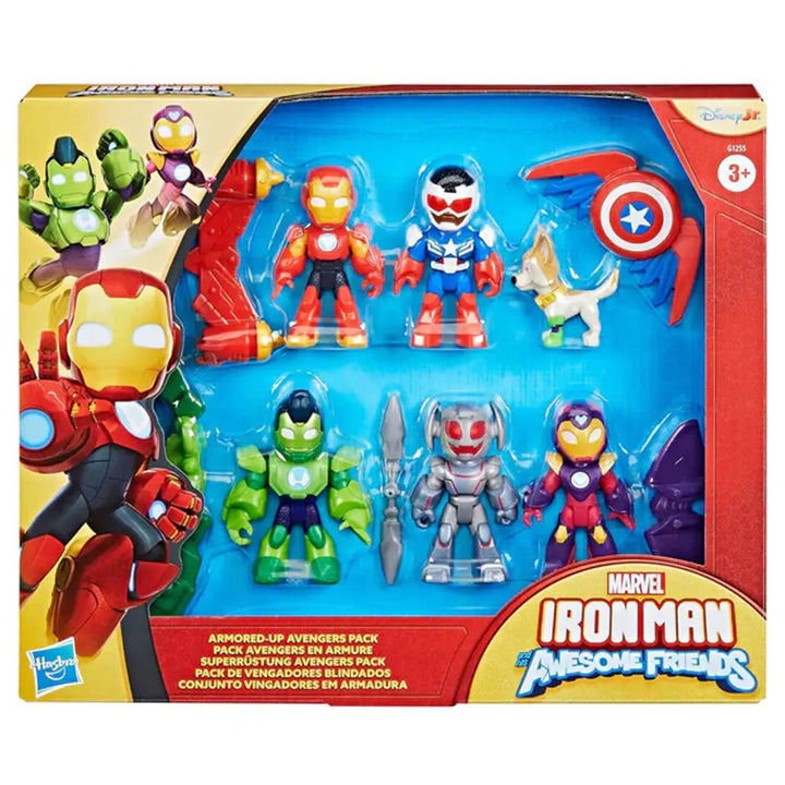 Hasbro Marvel Iron Man And His Awesome Friends Armored-Up Avengers Action Figure Set (Pack of 6)