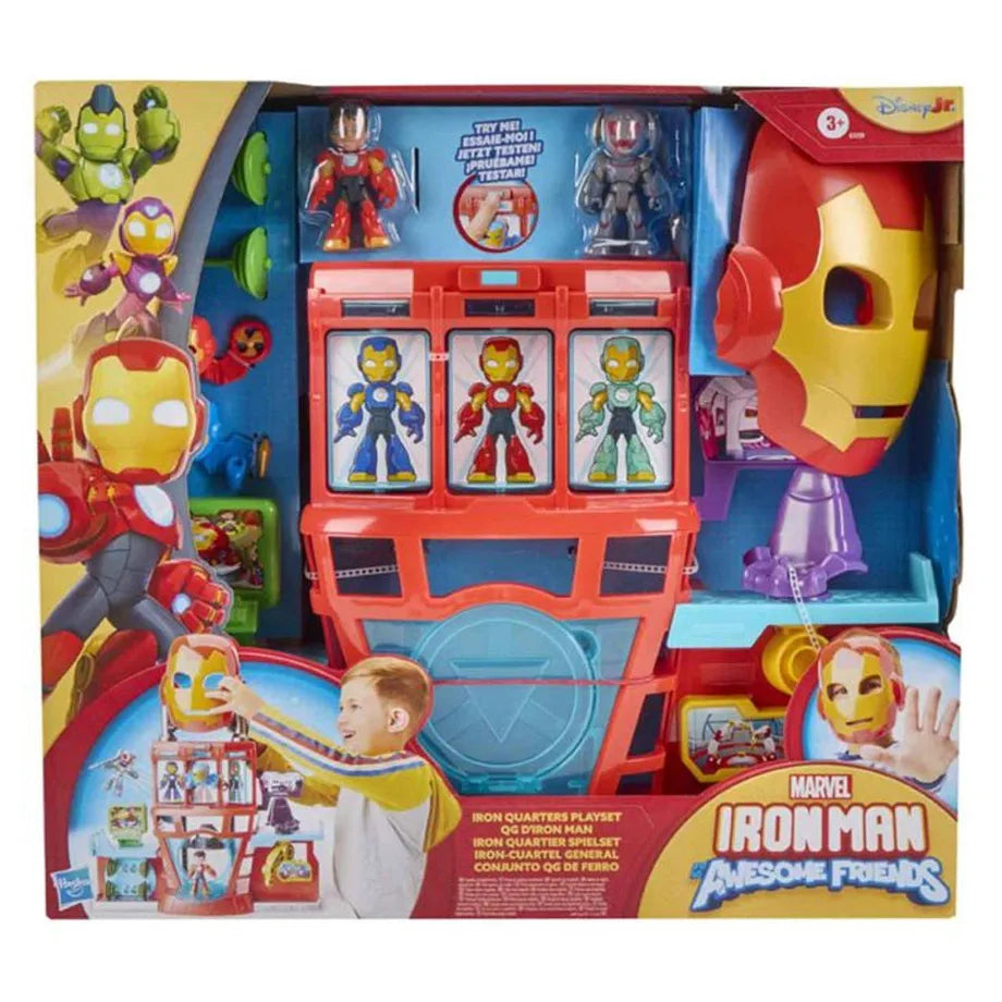 Marvel Iron Man And His Awesome Friends Iron Quarters 2-in-1 Playset