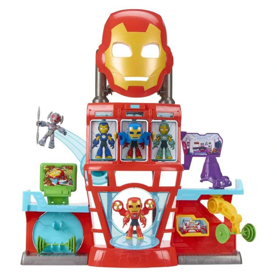 Marvel Iron Man And His Awesome Friends Iron Quarters 2-in-1 Playset