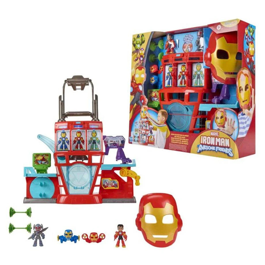 Marvel Iron Man And His Awesome Friends Iron Quarters 2-in-1 Playset