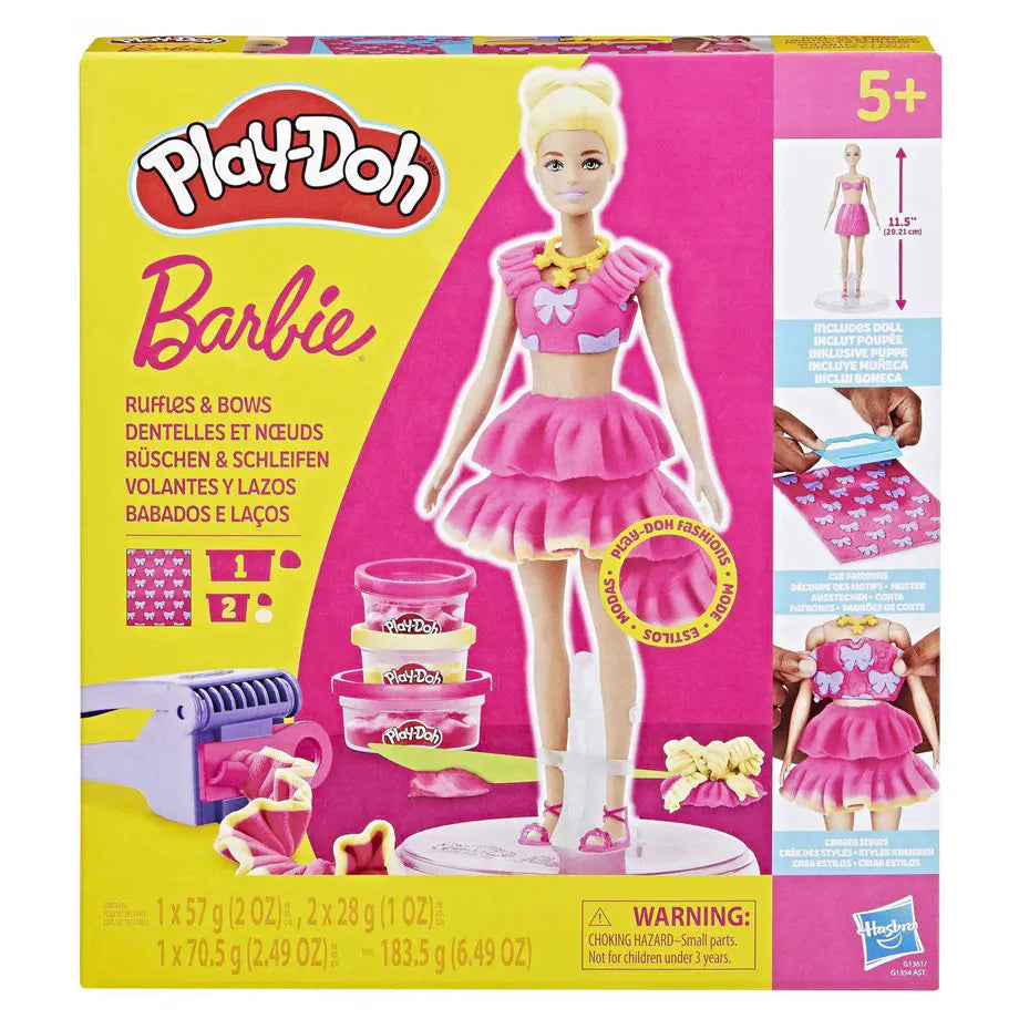 Play-Doh Barbie Ruffles & Bows Creative Doll Set (29.21 cm, 183.5 g)