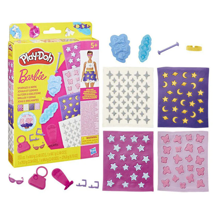 Play-Doh Barbie Sparkles and Gems Accessory Pack (276 g, 13 Pieces)