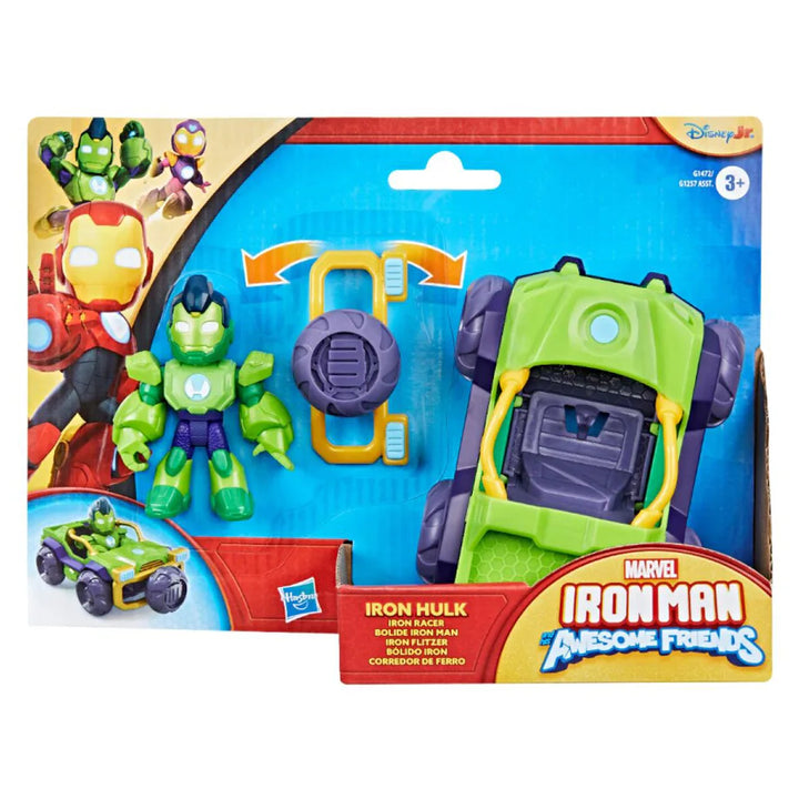 Hasbro Marvel Iron Man and His Awesome Friends Iron Hulk Iron Racer Playset
