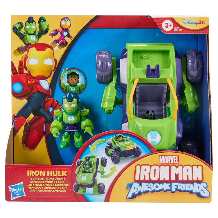 Hasbro Marvel Iron Man and His Awesome Friends Iron Hulk 2-in-1 Mech Suit & Vehicle Playset