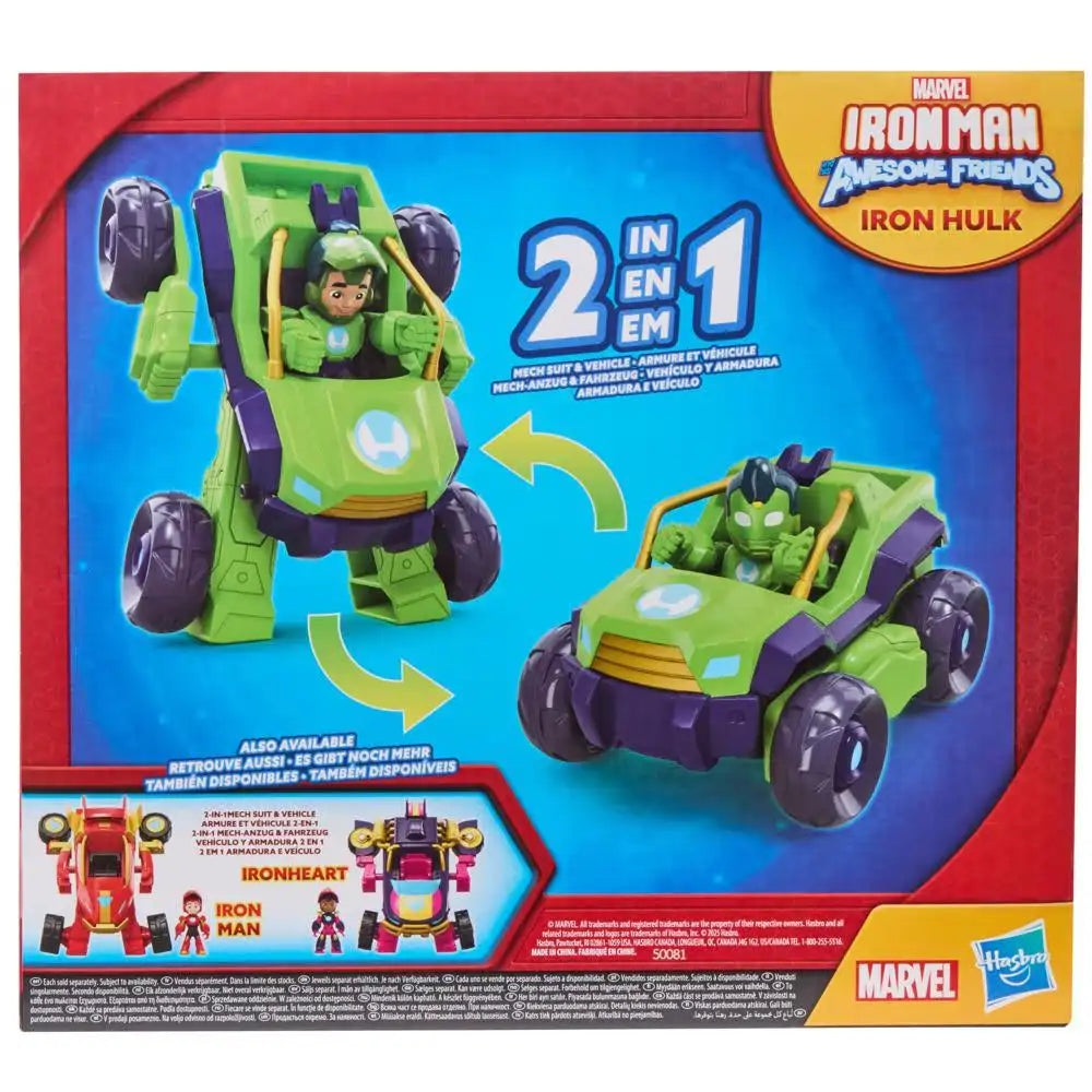 Hasbro Marvel Iron Man and His Awesome Friends Iron Hulk 2-in-1 Mech Suit & Vehicle Playset