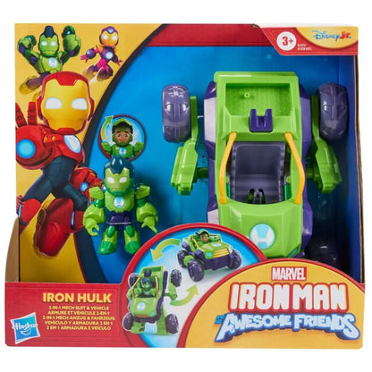 Hasbro Marvel Iron Man and His Awesome Friends Iron Hulk 2-in-1 Mech Suit & Vehicle Playset
