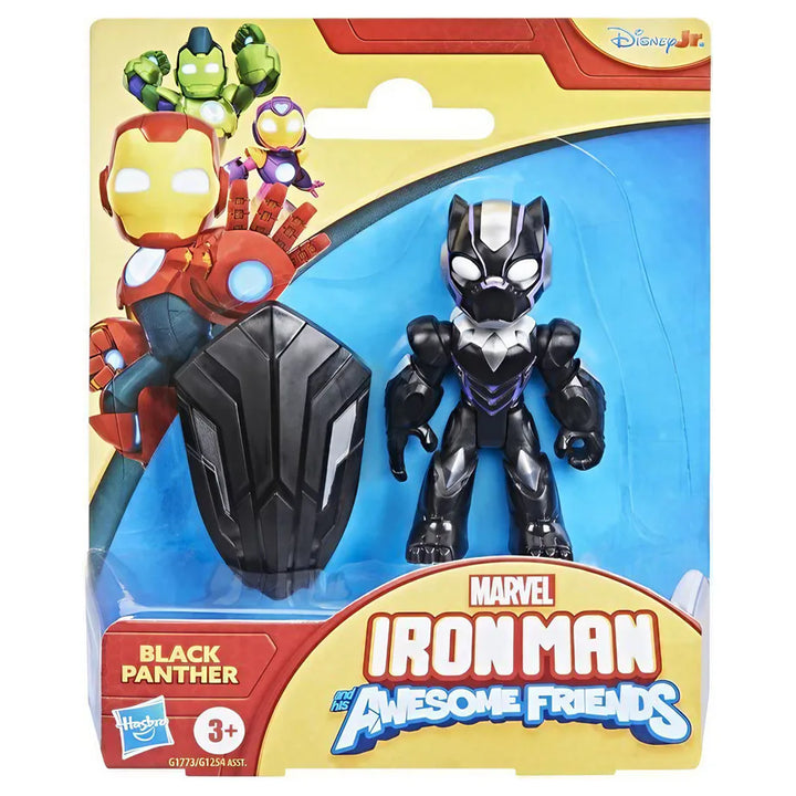 Hasbro Marvel Iron Man and His Awesome Friends Black Panther Action Figure Set