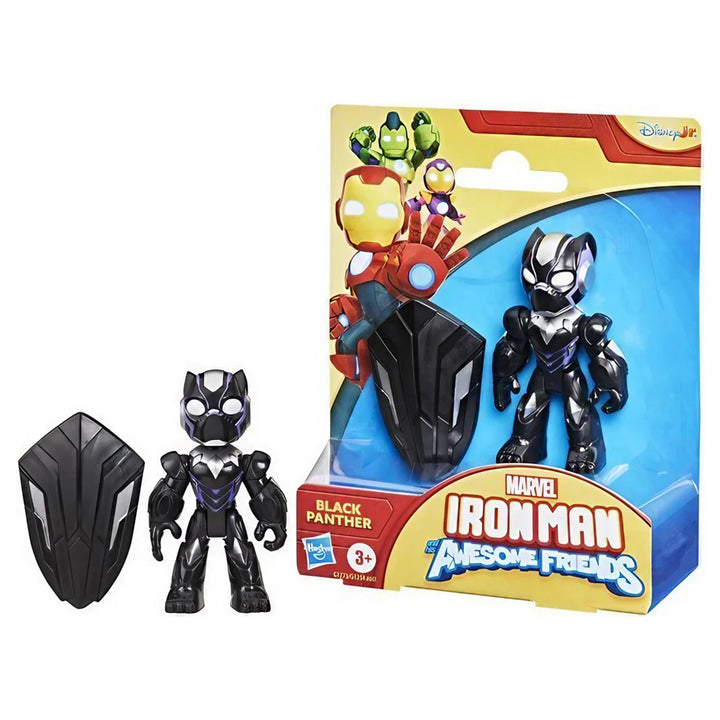 Hasbro Marvel Iron Man and His Awesome Friends Black Panther Action Figure Set