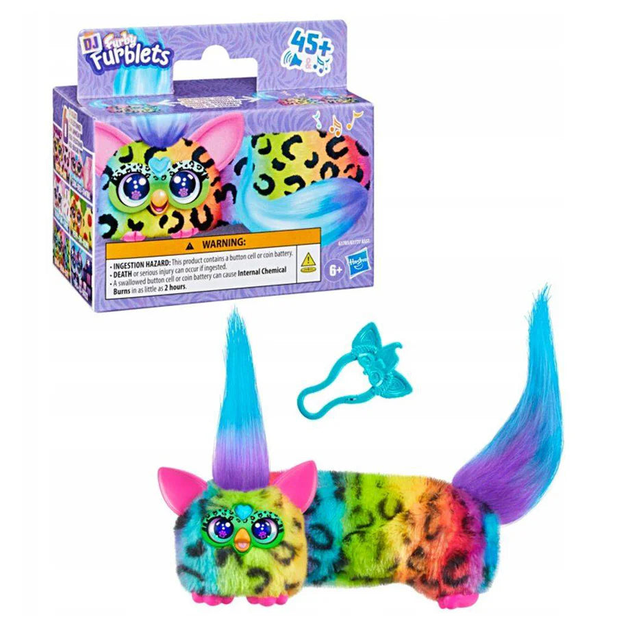 Furby DJ Furblets Rain-Bow-Kat Mini Electronic Plush Toy