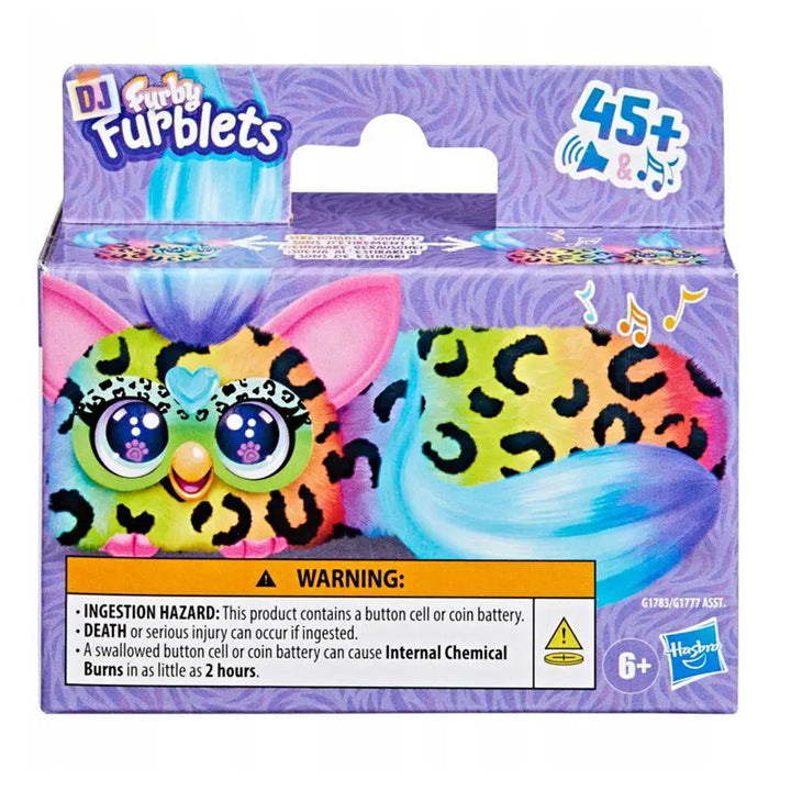 Furby DJ Furblets Rain-Bow-Kat Mini Electronic Plush Toy