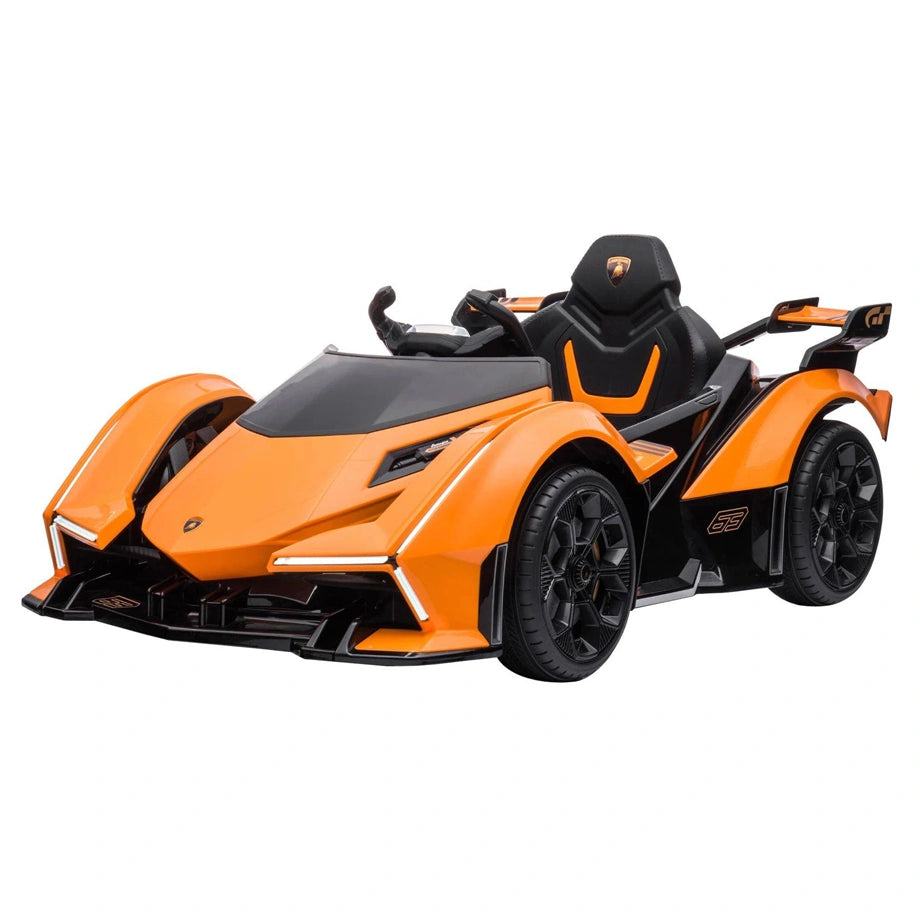 Lamborghini Vision Gran Turismo Electric Ride-On Car (12V, Orange)