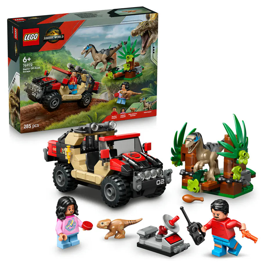 LEGO Jurassic World Raptor Off-Road Escape Building Set
