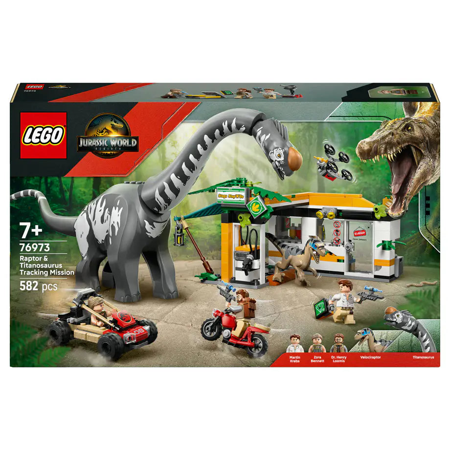 LEGO Jurassic World Raptor & Titanosaurus Tracking Mission Building Set