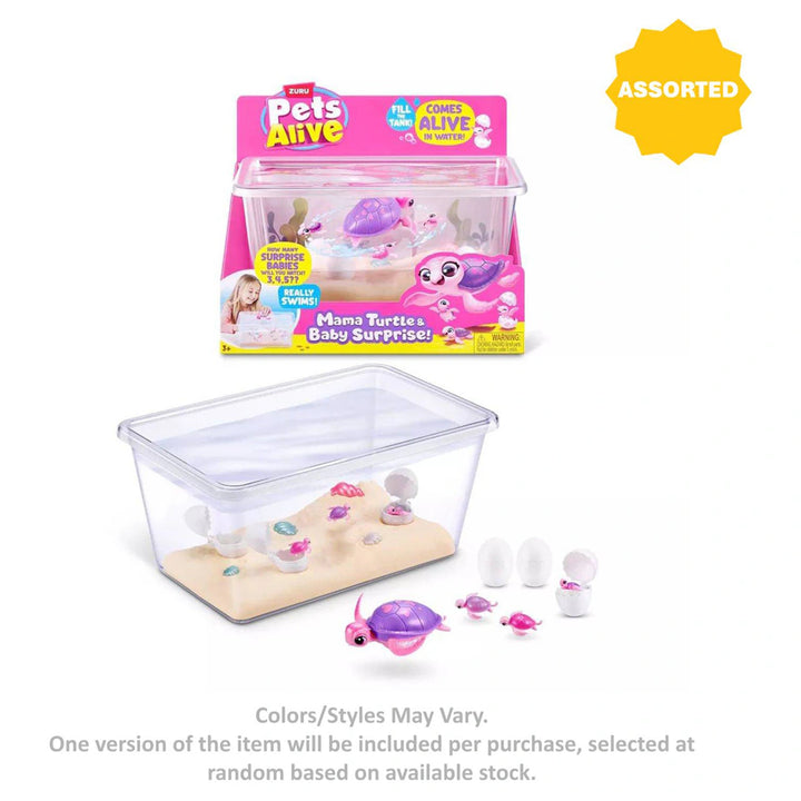 Pets Alive Mama Turtle & Baby Surprise Playset (Assorted)