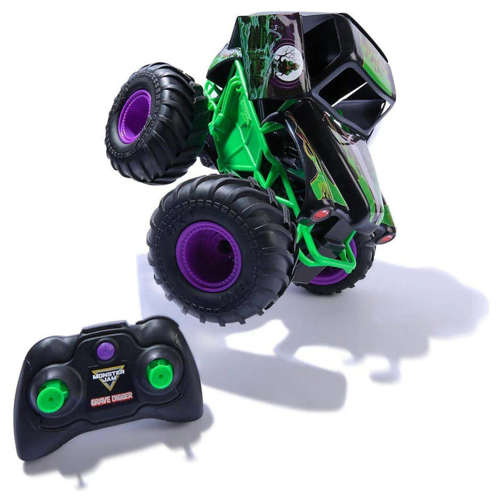 Monster Jam Smash & Bash Grave Digger RC Truck (1:15)(Black/Green/Purple)