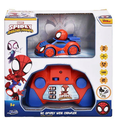 Jada Marvel Spidey and His Amazing Friends Spidey Web Crawler RC Car (1:50, Red/Blue)