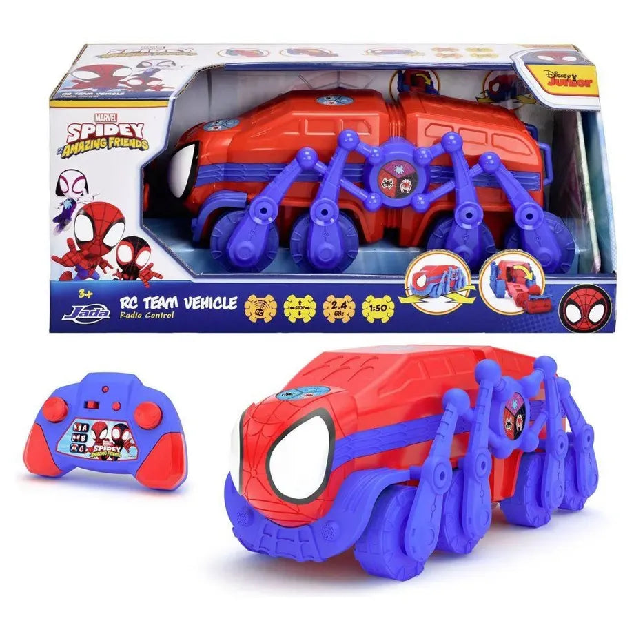 Jada Toys Marvel Spidey and His Amazing Friends RC Team Vehicle (1:50, Red/Blue)