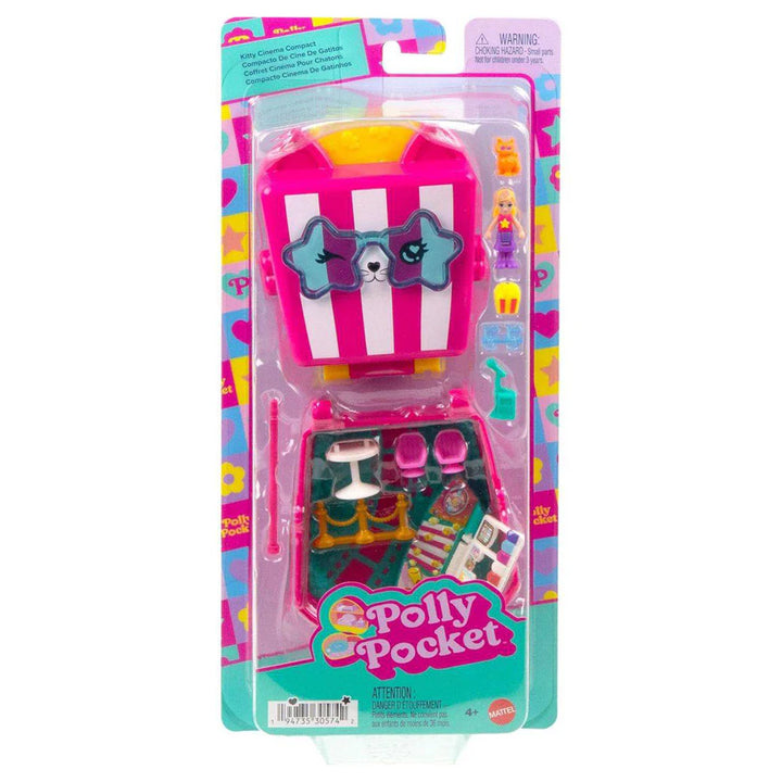 Polly Pocket Kitty Cinema Snack Popcorn Compact Playset