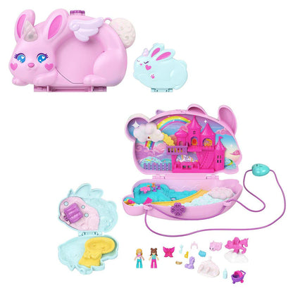 Polly Pocket 2-in-1 Bunny Fun Compact, Wearable Purse Playset