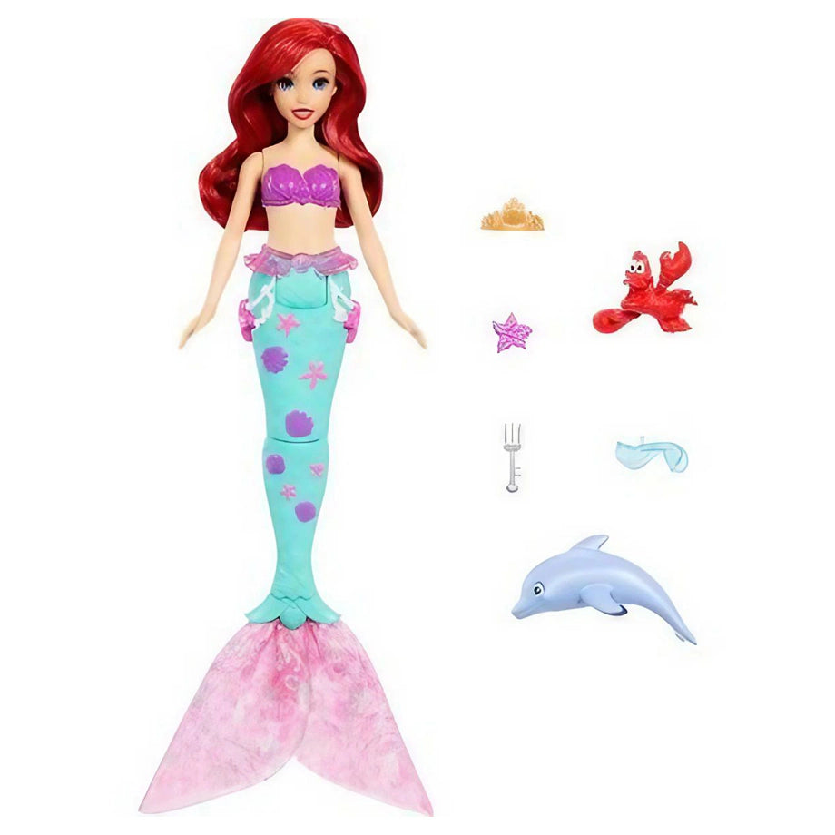 Disney Princess Ocean Friends Ariel Swimming Mermaid Doll With Squirt Toy