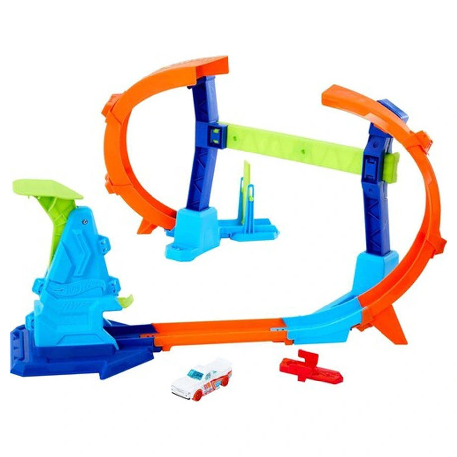 Hot Wheels Stunt Tracks Corkscrew Jump Champion Track Set