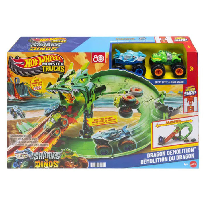Hot Wheels Monster Trucks Dragon Demolition Playset